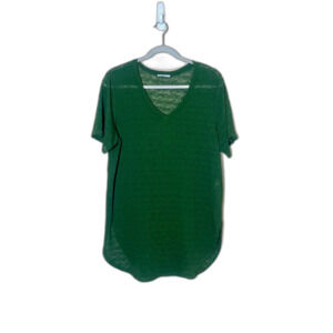 Chic Soul Hunter Green Translucent Striped Lightweight Tee 2XL Womens Plus EUC